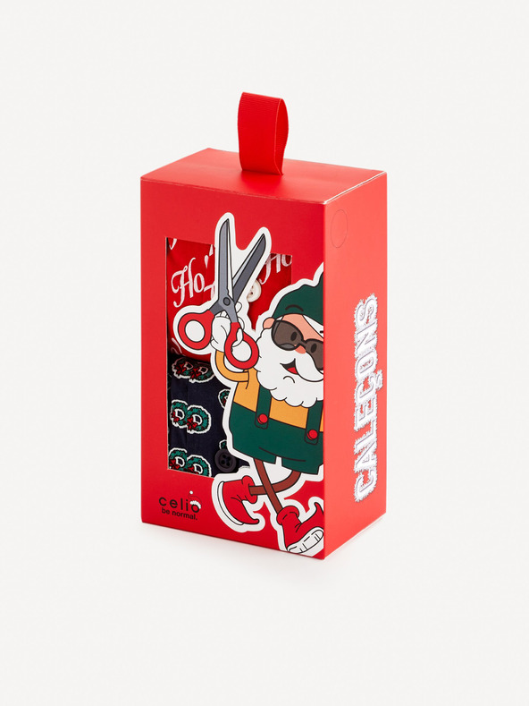 Celio Komplet dvobarvnih moških božičnih hlač v darilnem paketu Celio