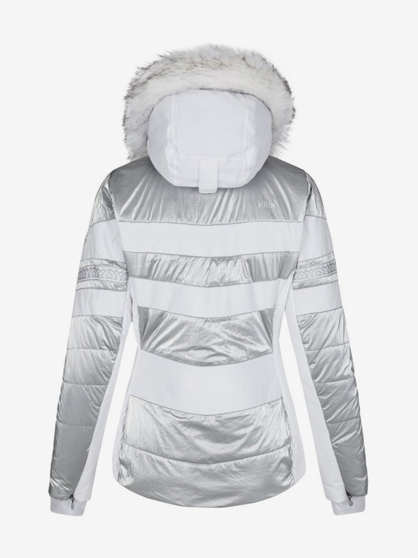 Kilpi Ženska smučarska jakna Kilpi Dalila v beli, sivi in srebrni barvi