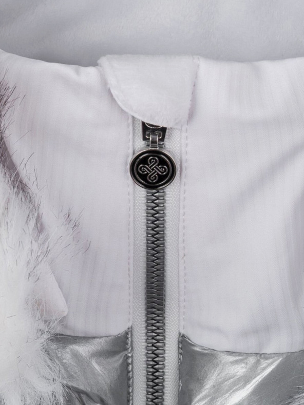 Kilpi Ženska smučarska jakna Kilpi Dalila v beli, sivi in srebrni barvi