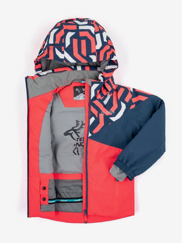 Kilpi Modro-rožnata dekliška smučarska jakna z vzorcem Kilpi SAARA-JG