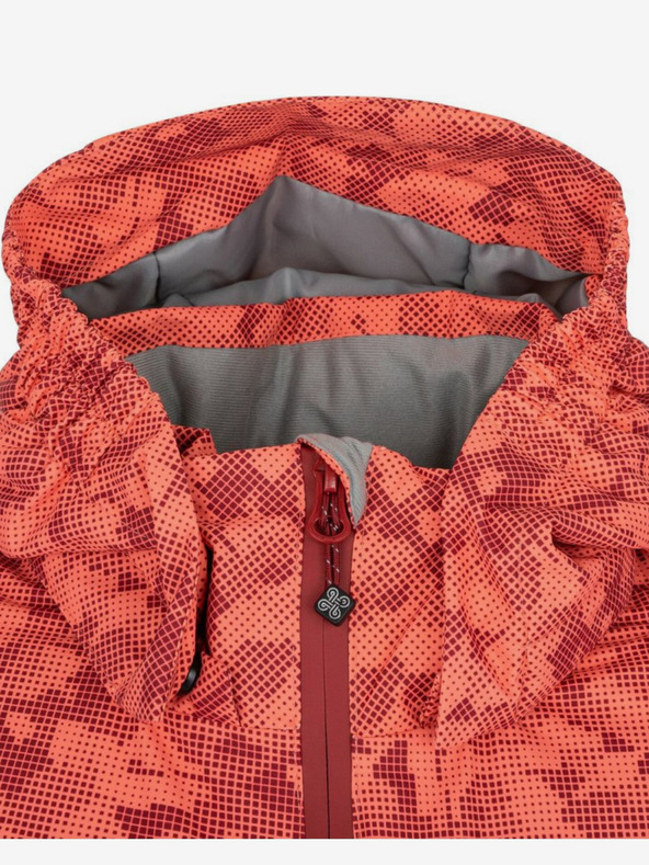 Kilpi Rdeča in oranžna dekliška smučarska jakna z vzorcem Kilpi SAARA-JG