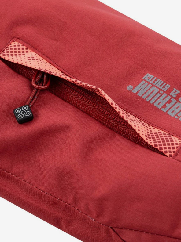 Kilpi Rdeča in oranžna dekliška smučarska jakna z vzorcem Kilpi SAARA-JG