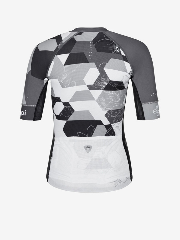 Kilpi Črno-bela ženska kolesarska majica Kilpi Adamello-W