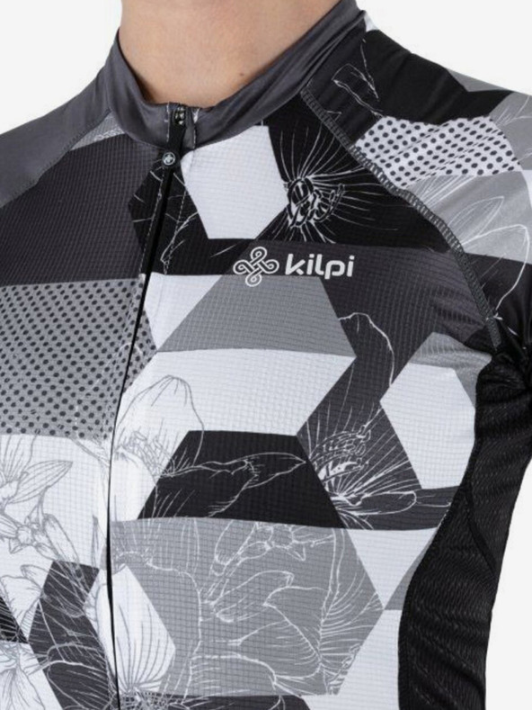 Kilpi Črno-bela ženska kolesarska majica Kilpi Adamello-W
