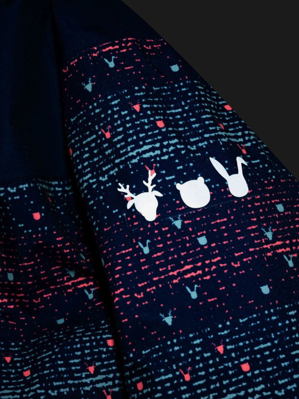 Kilpi Temno modra dekliška vzorčasta smučarska jakna Kilpi Jenova