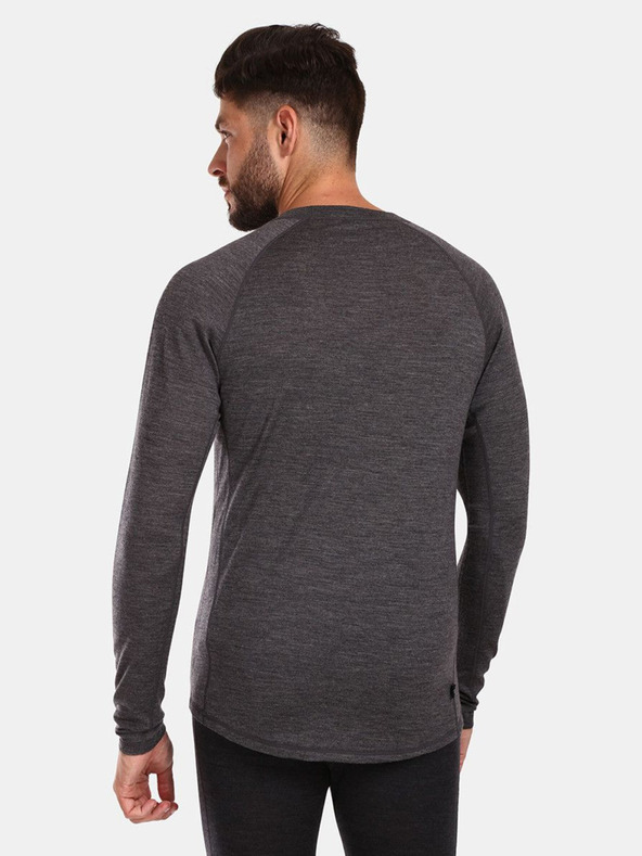 Kilpi Temno siva moška majica iz merino volne Kilpi MAVORA TOP-M