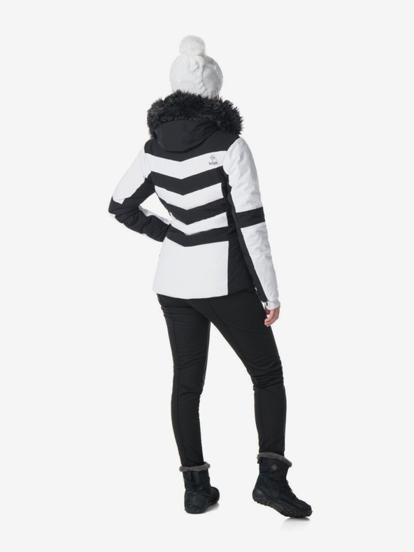 Kilpi Črno-bela ženska smučarska jakna Kilpi Massima