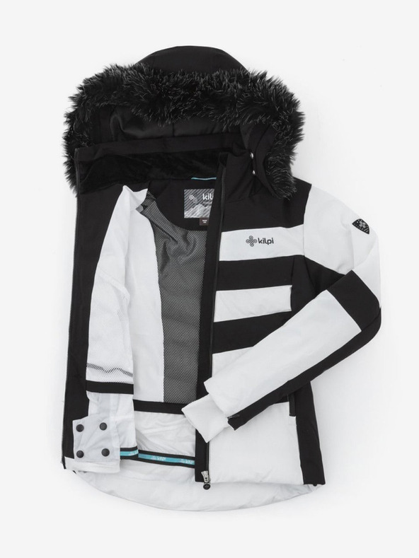 Kilpi Črno-bela ženska smučarska jakna Kilpi Massima