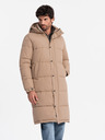 Ombre Clothing Moška prešita dolga jakna parka s snemljivo kapuco Ombre Clothing