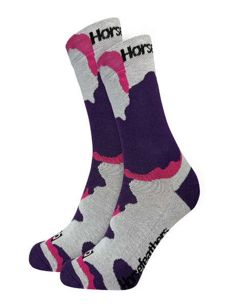 Horsefeathers Nogavice Camo - grozdje, velikost 5 - 7 HORSEFEATHERS