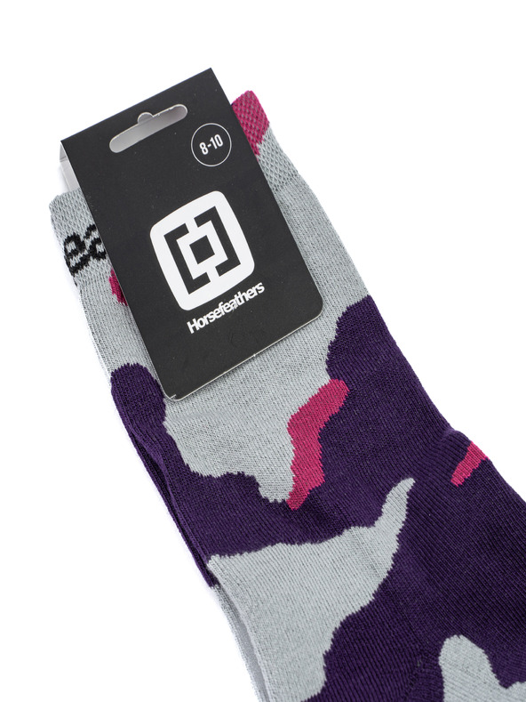 Horsefeathers Nogavice Camo - grozdje, velikost 5 - 7 HORSEFEATHERS