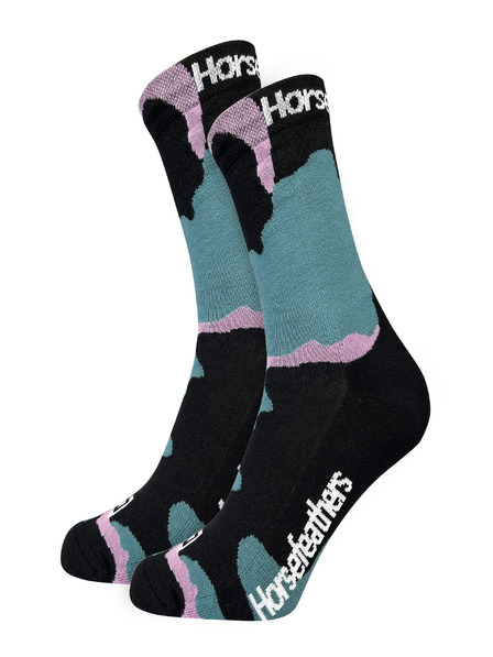 Horsefeathers Nogavice Camo - modra meglica velikost 5 - 7 HORSEFEATHERS