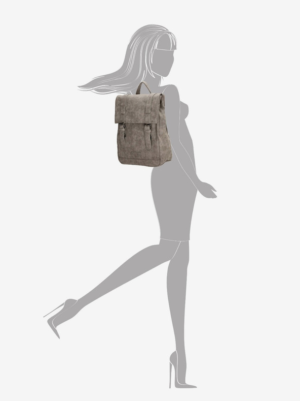 Enrico Benetti Nahrbtnik Enrico Benetti Amy 8 l srednje sive barve