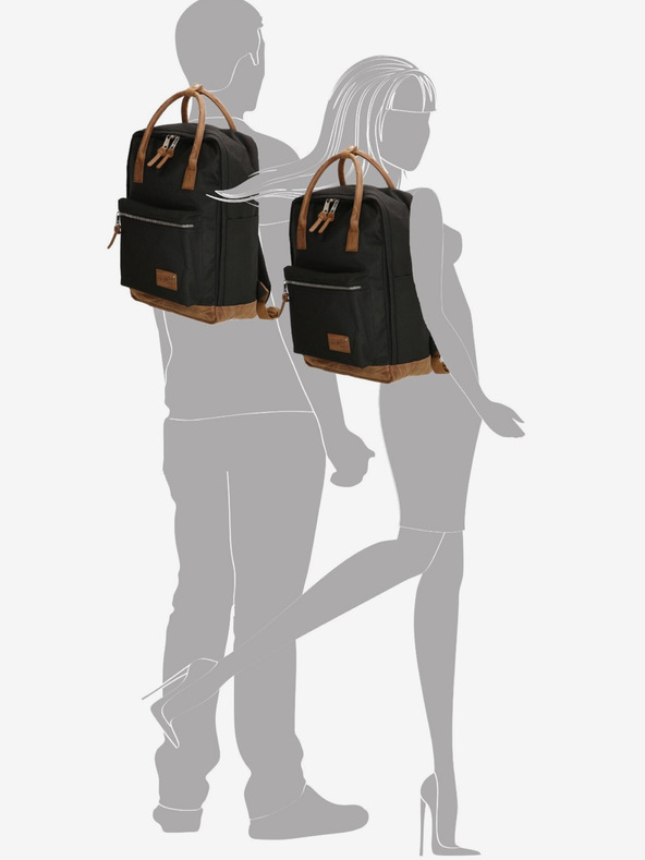 Enrico Benetti Nahrbtnik Enrico Benetti Santiago Notebook nahrbtnik 17 l Black