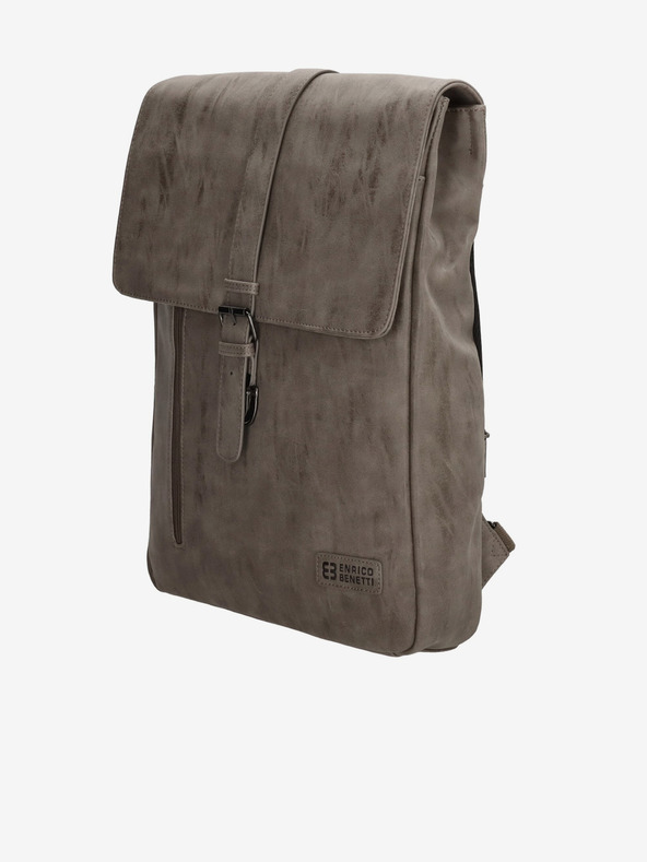 Enrico Benetti Nahrbtnik Enrico Benetti Rotterdam 17" nahrbtnik za prenosni računalnik Medium Taupe