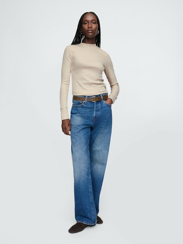 GAP Pletena majica z rebrastim vzorcem GAP