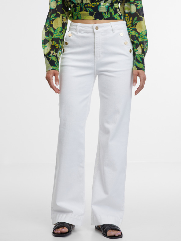 Orsay Bele ženske široke kavbojke ORSAY