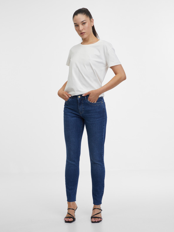 Orsay Temno modre ženske skinny fit kavbojke ORSAY