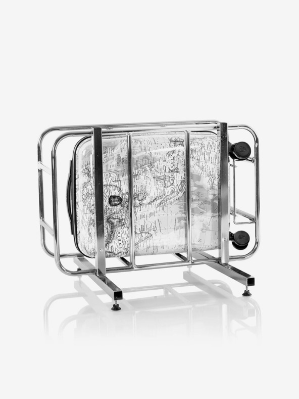 Heys Črno-beli potovalni kovček z vzorcem Heys Journey 3G S