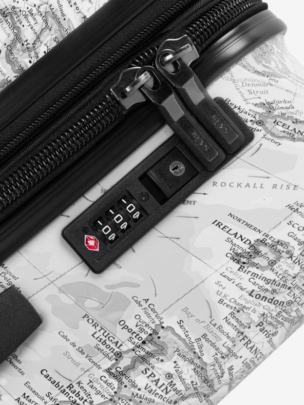 Heys Črno-beli potovalni kovček z vzorcem Heys Journey 3G S