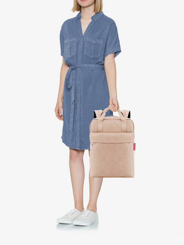 Reisenthel Bež Reisenthel ženski nahrbtnik Allday M Twist kava