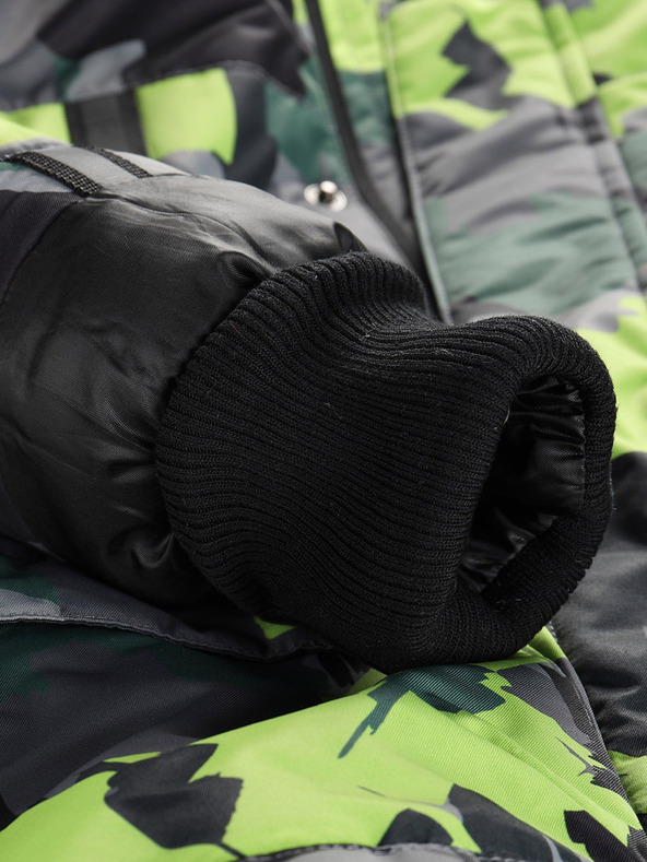 ALPINE PRO Zeleno-siva dekliška jakna z membrano PTX Alpine Pro Werdo