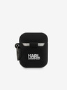 Karl Lagerfeld Rue St Guillaume Silikonski ovitek za Airpods 1/2 Black Karl Lagerfeld