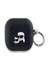 Karl Lagerfeld Karl Lagerfeld PU Embossed Karl and Choupette Heads Case za AirPods 3 Black