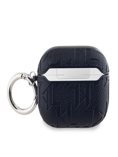 Karl Lagerfeld Karl Lagerfeld PU Embossed Karl and Choupette Heads Case za AirPods 3 Black