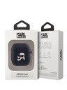 Karl Lagerfeld Karl Lagerfeld PU Embossed Karl and Choupette Heads Case za AirPods 3 Black