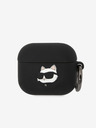 Karl Lagerfeld 3D logotip NFT Choupette Head Silikonsko ohišje za Airpods 3 črno Karl Lagerfeld