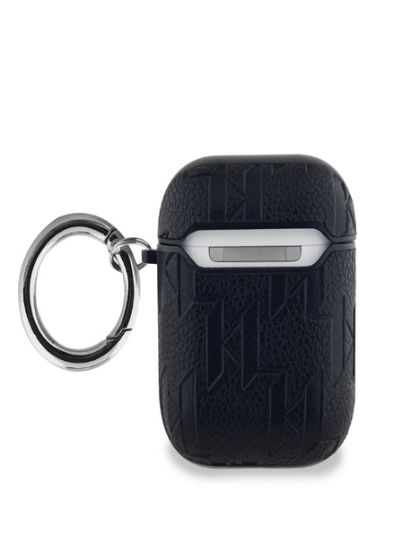 Karl Lagerfeld Karl Lagerfeld PU reliefni etui z glavo Karl za AirPods 1/2 črno