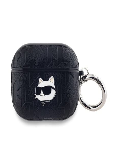 Karl Lagerfeld Karl Lagerfeld PU Embossed Choupette Head Case za AirPods 3 Black