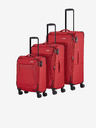 Travelite Komplet treh potovalnih kovčkov Travelite Chios v rdeči barvi S,M,L