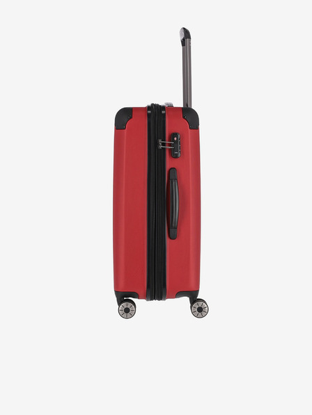 Travelite Komplet treh potovalnih kovčkov Travelite City 4w v rdeči barvi S,M,L