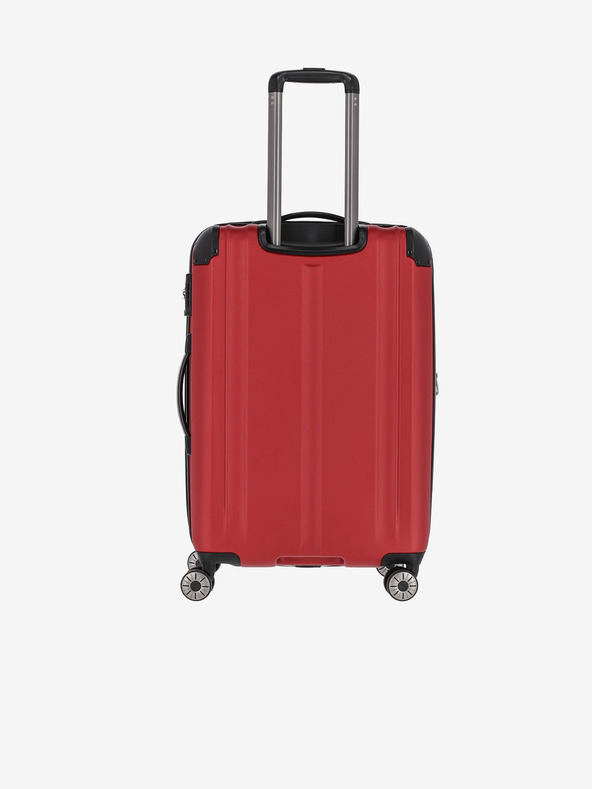 Travelite Komplet treh potovalnih kovčkov Travelite City 4w v rdeči barvi S,M,L
