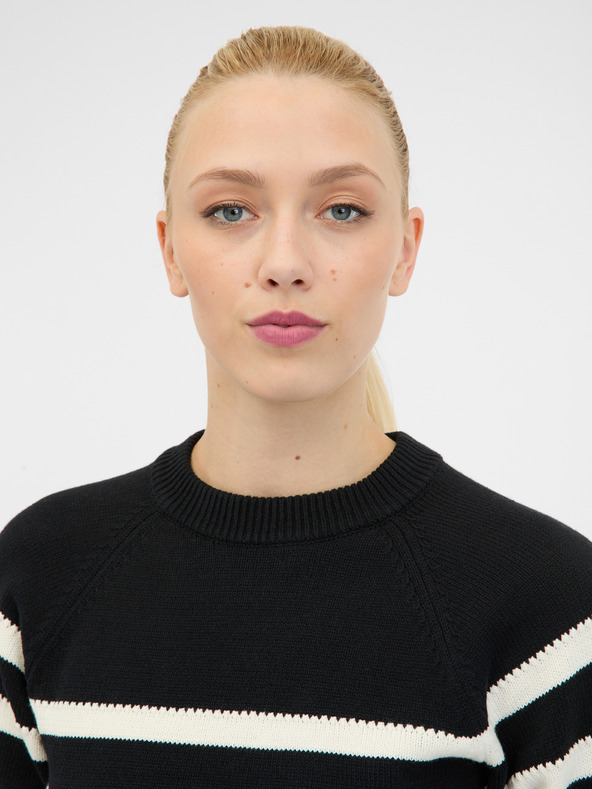 Orsay Črn ženski pulover s kratkimi rokavi ORSAY