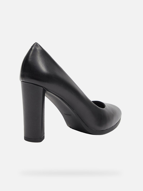 Geox Črni ženski čevlji zVisoko peto Geox Walk Pleasure 90