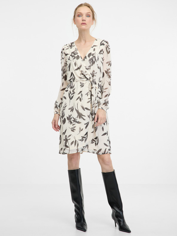 Orsay Siva ženska obleka do kolen ORSAY