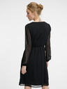 Orsay Črna ženska obleka do kolen ORSAY