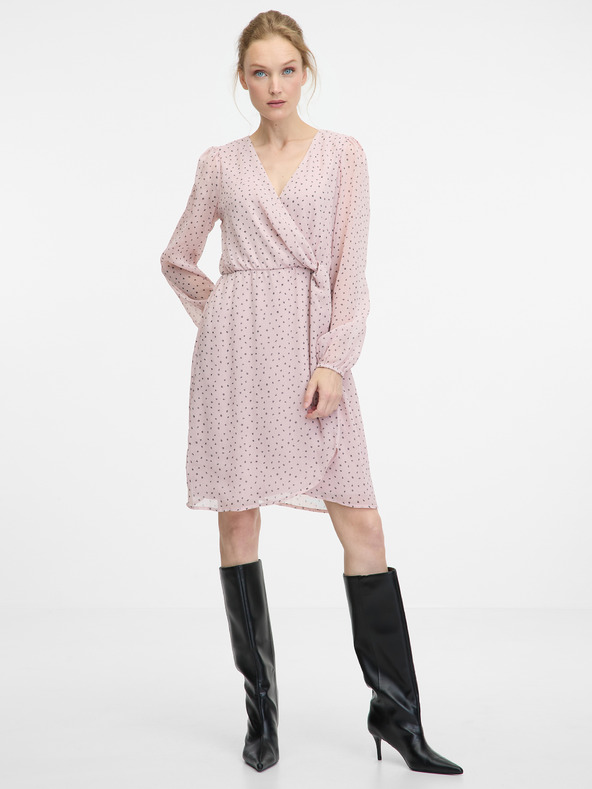 Orsay Svetlo roza ženska obleka do kolen ORSAY