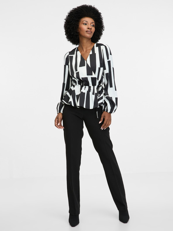 Orsay Črna ženska vzorčasta bluza ORSAY