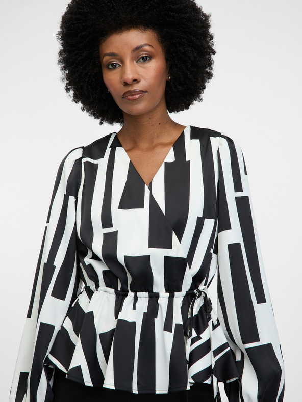 Orsay Črna ženska vzorčasta bluza ORSAY