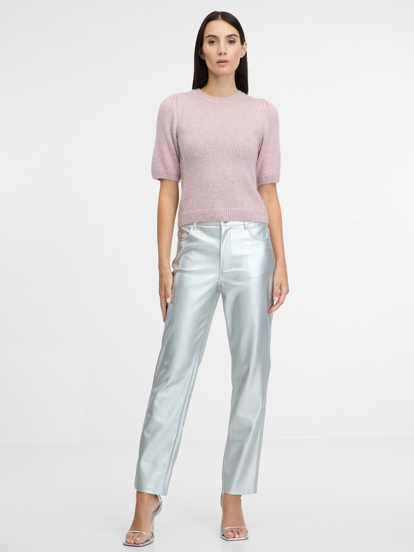 Orsay Srebrne ženske hlače ravnega fit kroja ORSAY