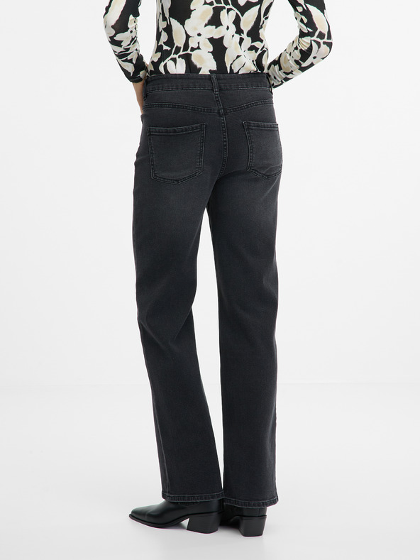 Orsay Črne ženske široke kavbojke ORSAY