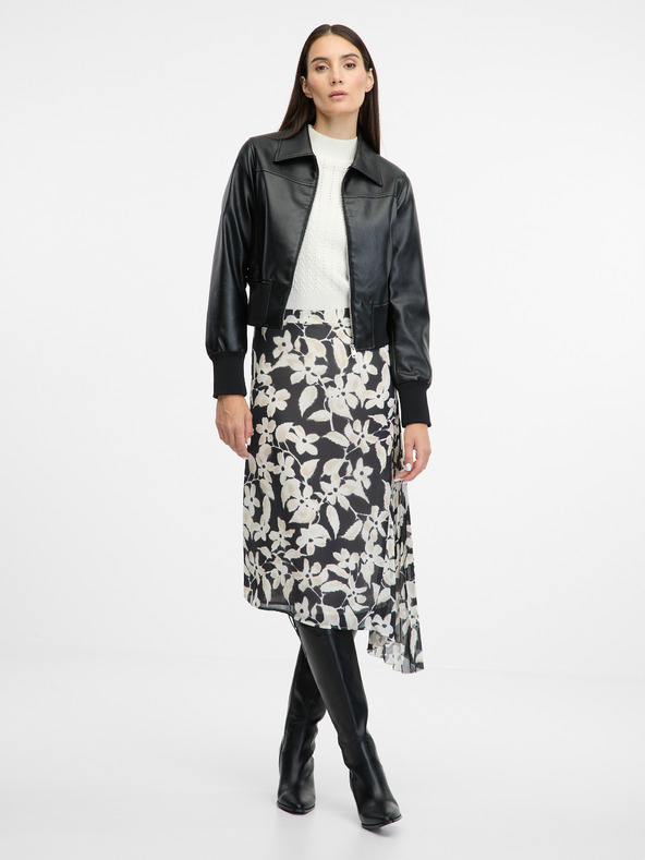 Orsay Črna ženska usnjena jakna ORSAY