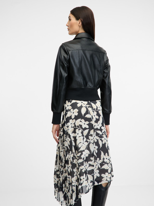 Orsay Črna ženska usnjena jakna ORSAY