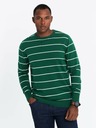 Ombre Clothing Moški priložnostni pulover z vodoravnimi črtami zelen Ombre Clothing