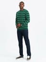 Ombre Clothing Moški priložnostni pulover z vodoravnimi črtami zelen Ombre Clothing
