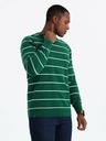 Ombre Clothing Moški priložnostni pulover z vodoravnimi črtami zelen Ombre Clothing
